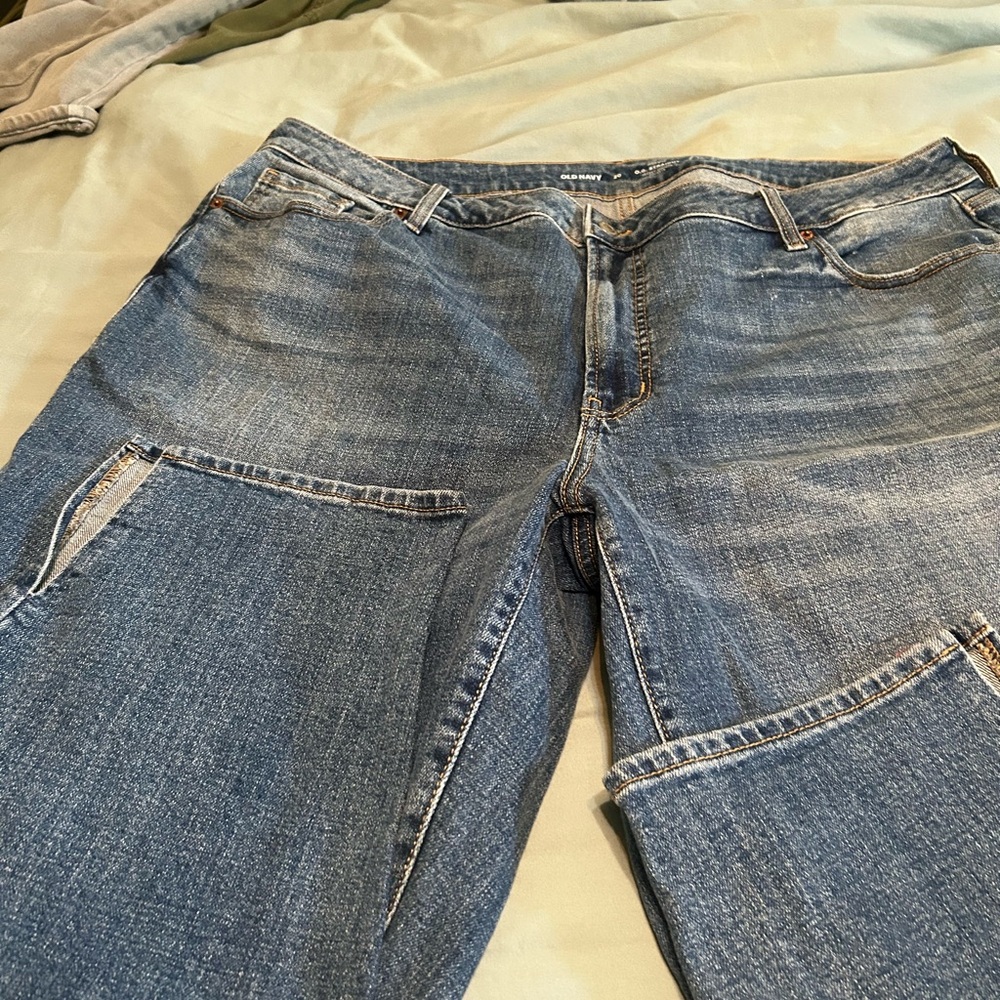 OG straight high rise jeans.